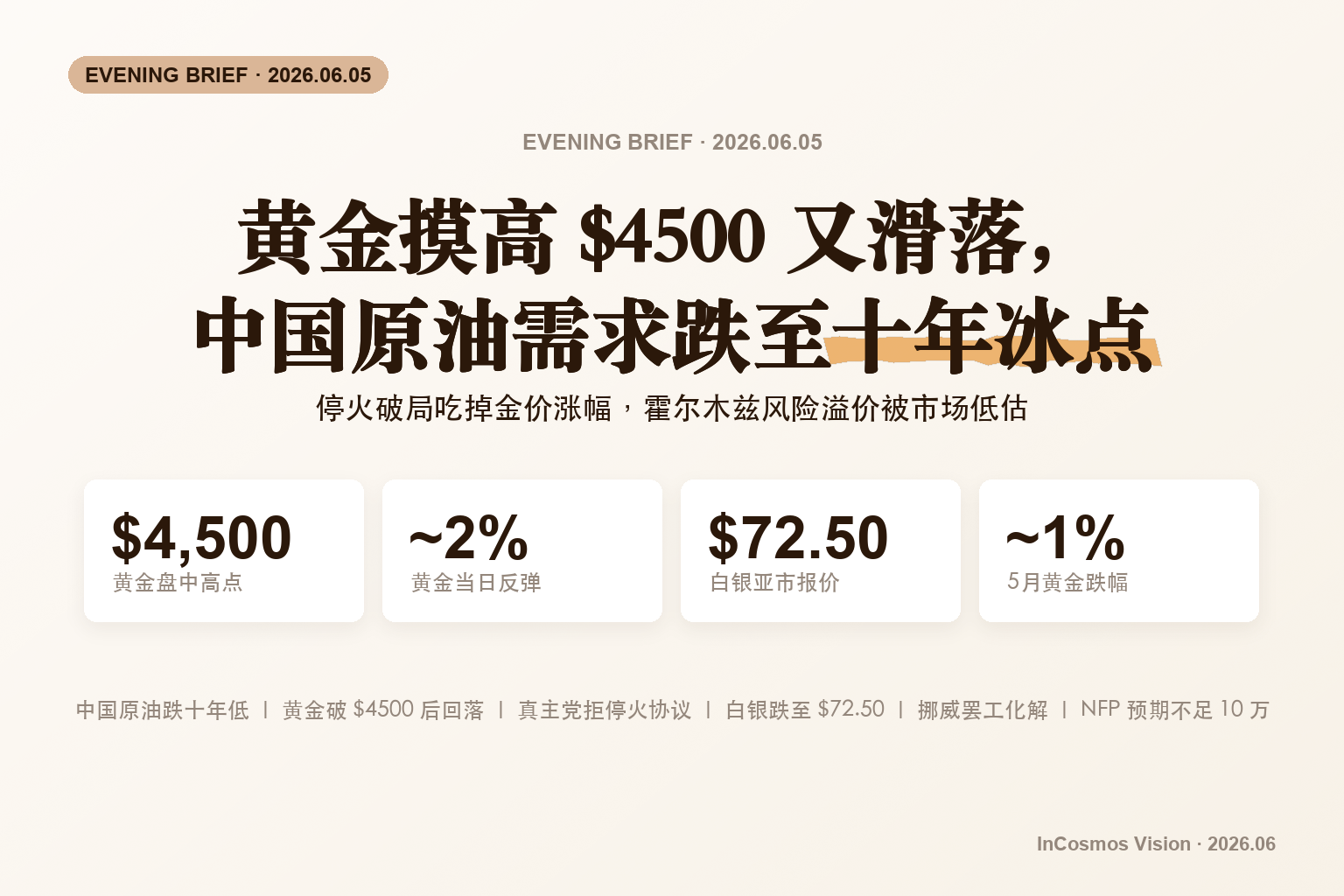 📰 晚间速读 | 2026-06-05(周五)